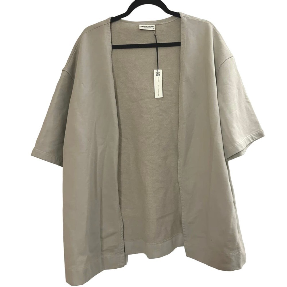 NWT Freedom Company Open Front Cotton Cardigan Jacket Medium